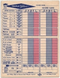 Triple Yahtzee Score card, ©1972 E.S. Lowe Co., Inc.