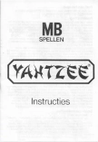 Yahtzee Instructies, ©1982 Milton Bradley