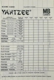 Yahtzee Score card, ©1976 Milton Bradley