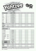 Yahtzee Score card, ©2012 Hasbro