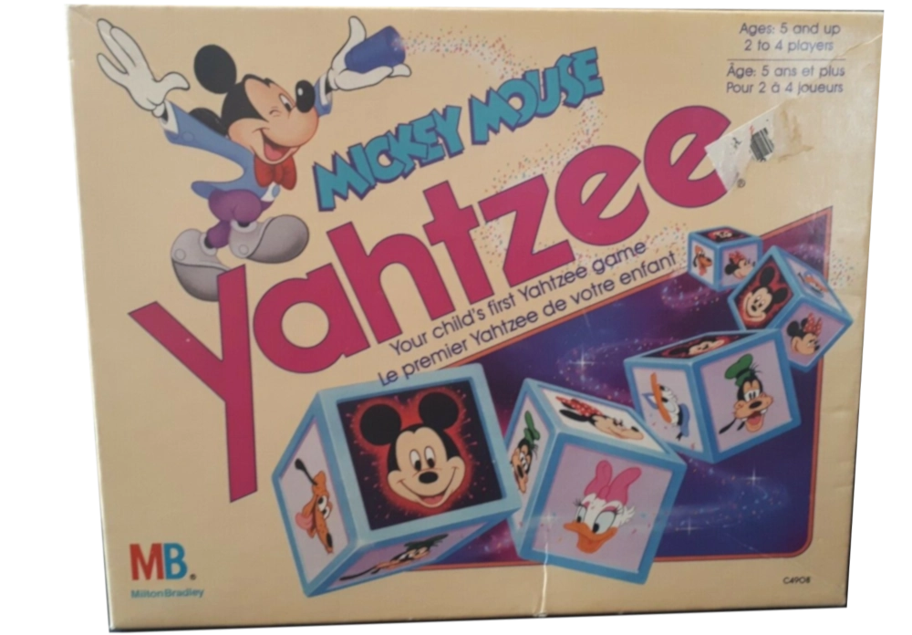 1989 Mickey Mouse Yahtzee Box - Canada