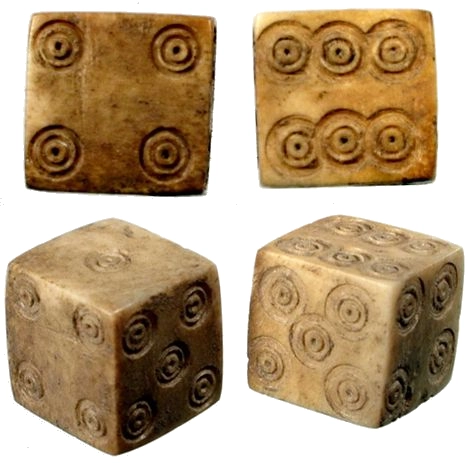 Roman dice from 100AD