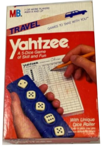 1986 Travel Yahtzee Box