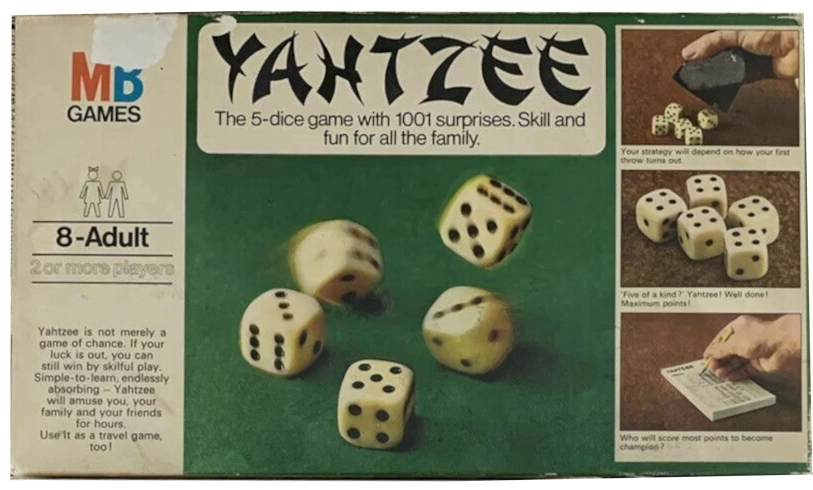 1976 Yahtzee Box