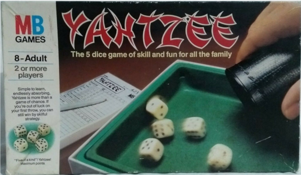1985 Yahtzee Box