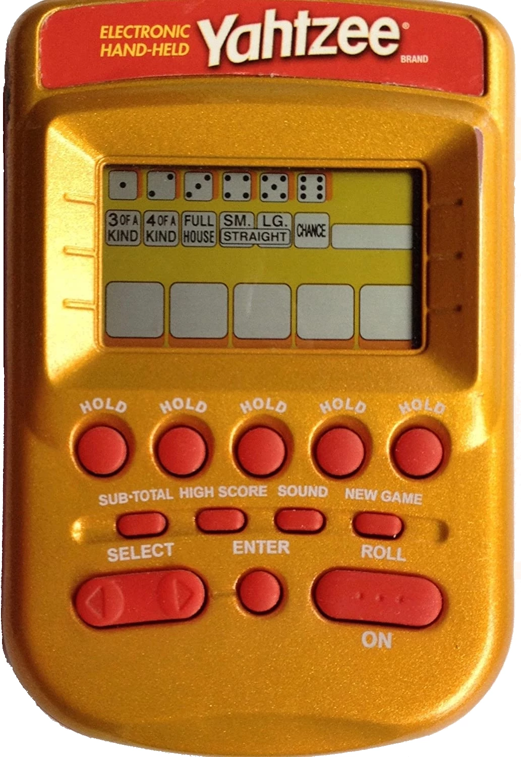 2004 electronic handheld Yahtzee game