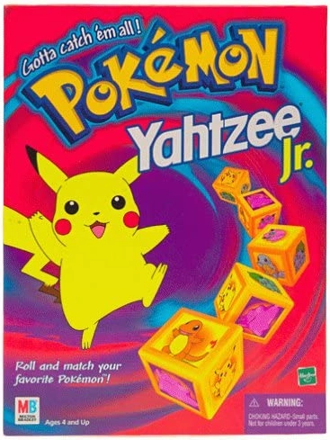 1998 Yahtzee Jr. Box - Pokemon