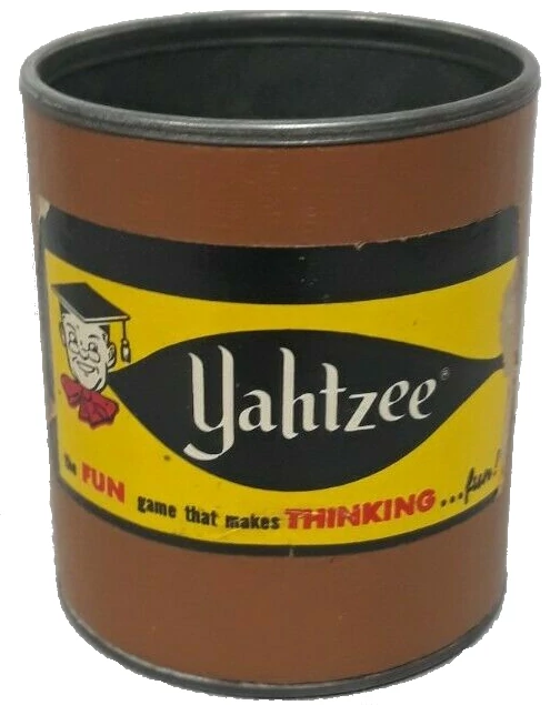 Yahtzee dice shaker from 1956