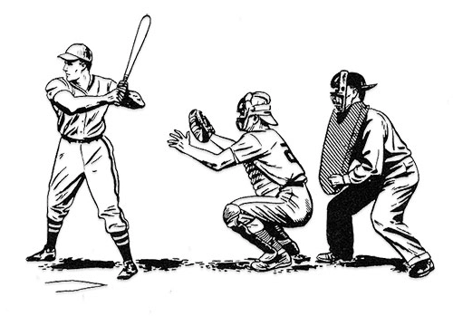 An old-time baseball illustration