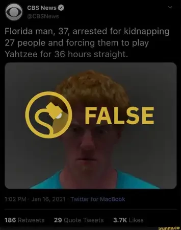 A Florida man accused of kidnapping 27 people and forcing them to play Yahtzee.