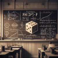 Yahtzee Full House Dis equation on a blackboard