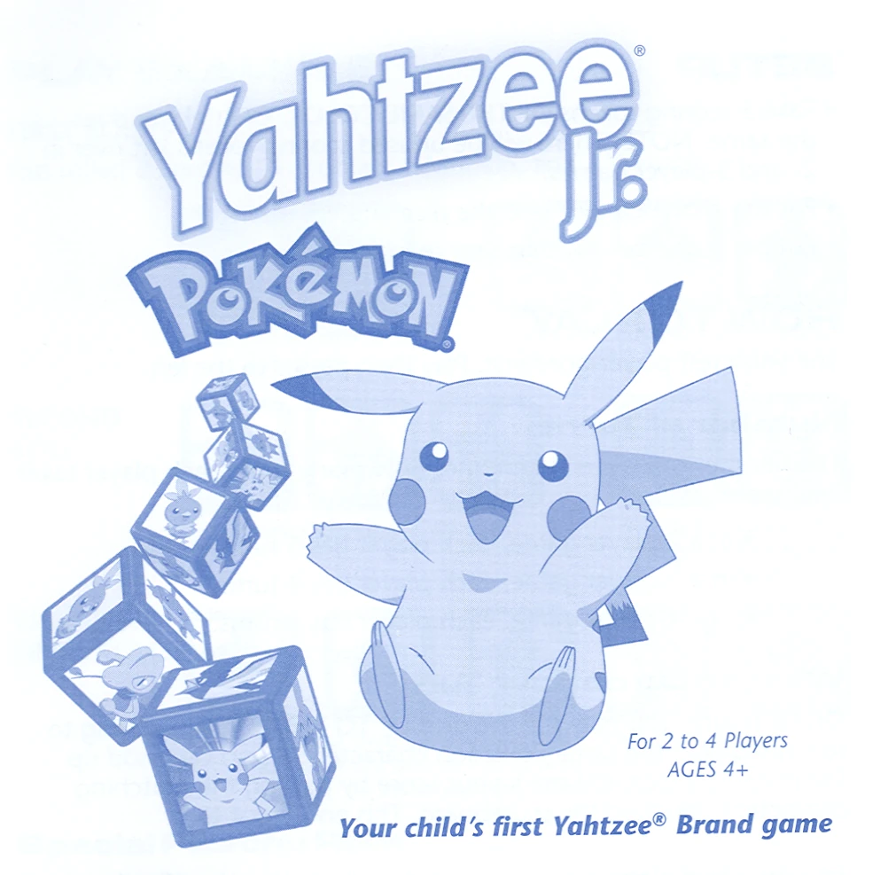 A Pokemon Yahtzee Jr. box