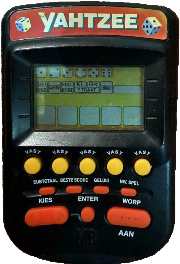1998 electronic handheld Yahtzee game, Dutch