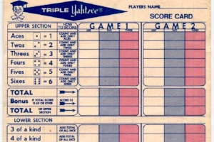 Yahtzee Score Cards