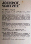 Jackpot Yahtzee Rules, ©1980 Milton Bradley Co.