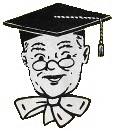 Yahtzee scholar with graduation cap and glasses