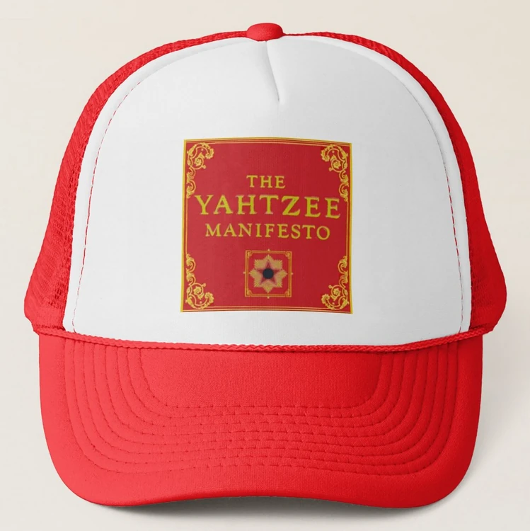 The Yahtzee Manifesto trucker cap
