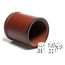 Leather Cup & Dice