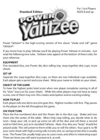 Power Yahtzee