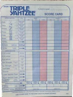 Triple Yahtzee