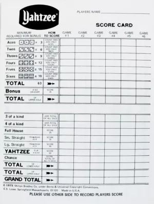 Yahtzee