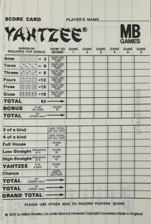 Yahtzee