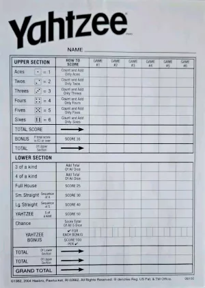 Yahtzee