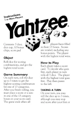 Yahtzee Rules, ©1996 Hasbro