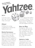 Yahtzee Rules, ©2005 Hasbro