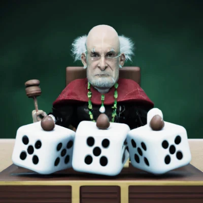 A Yahtzee rules judge presiding over three defective dice